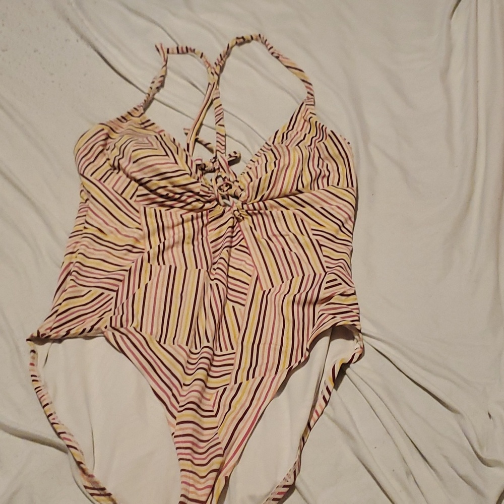 Striped bathing suit